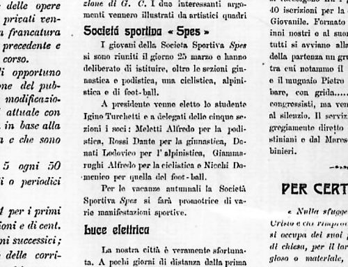 25 marzo 1913: 110 anni fa la fondazione della sezione football della Spes